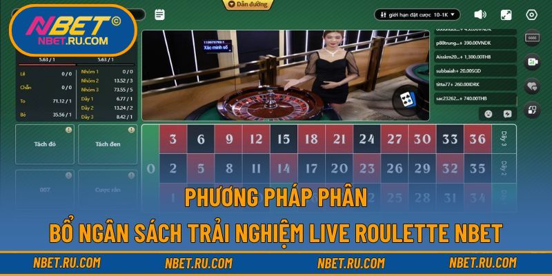 Phương pháp phân bổ ngân sách trải nghiệm live roulette NBET
